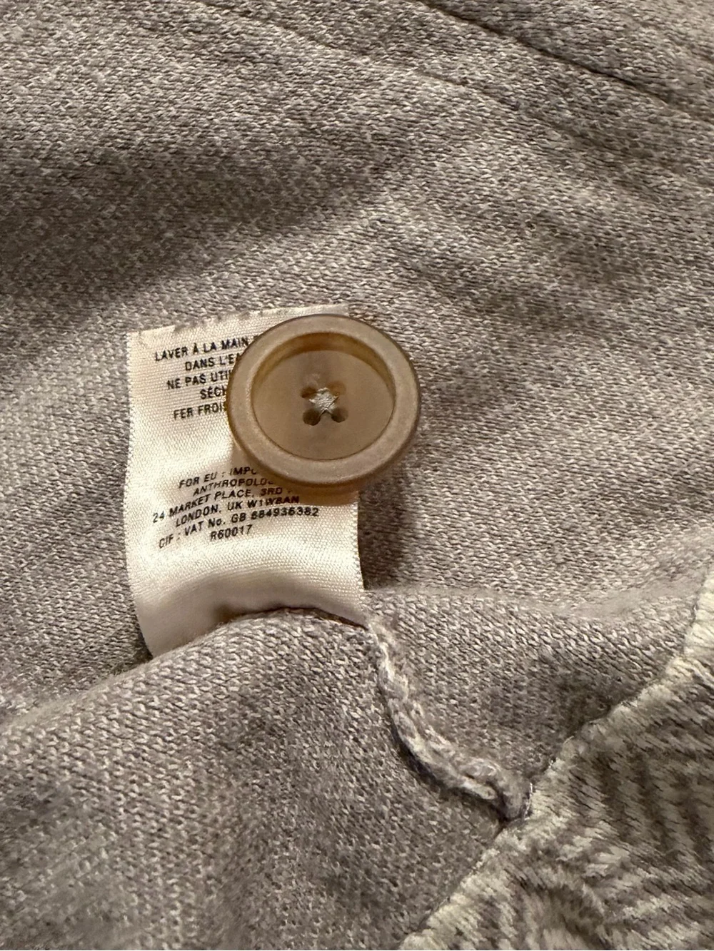 Anthropologie Rosie Neira Herringbone Knit Blazer 88% Cotton Size Large